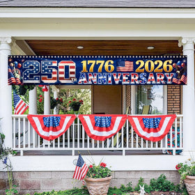 Jremreo 9.8 x 1.6 ft banner adds bold color to fences and porches.