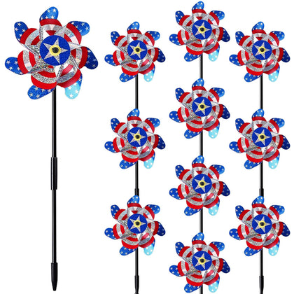 Jremreo patriotic pinwheels on stakes boost outdoor visibility and decorative appeal.