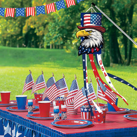 Jremreo USA Eagle Windsock outdoor-decoration stays vibrant in wind