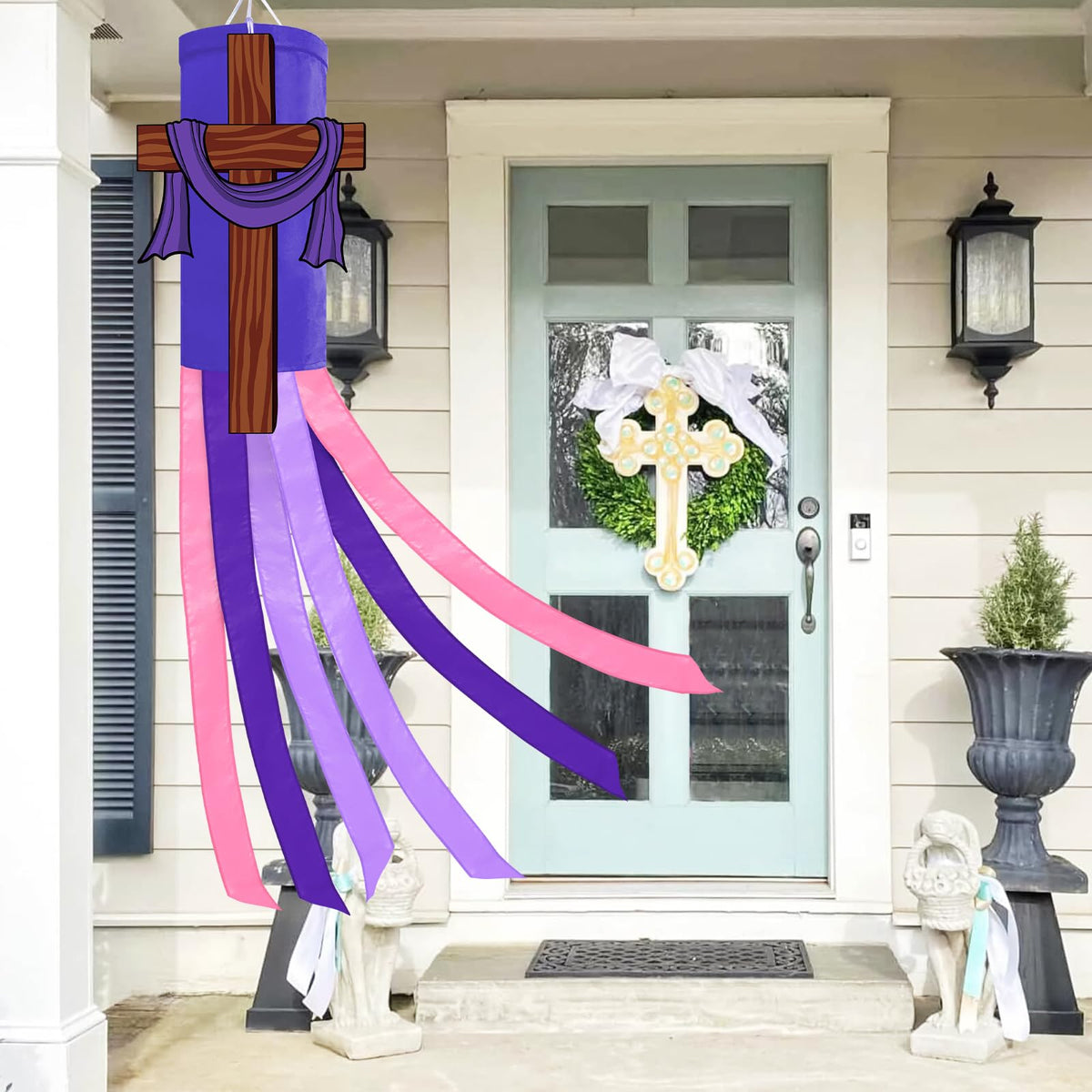 Jremreo year-round cross windsock suitable for seasons and everyday display
