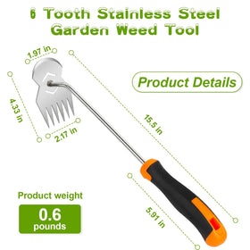 JRKJQBV tool showing anti-slip handle in use for stable weeding.