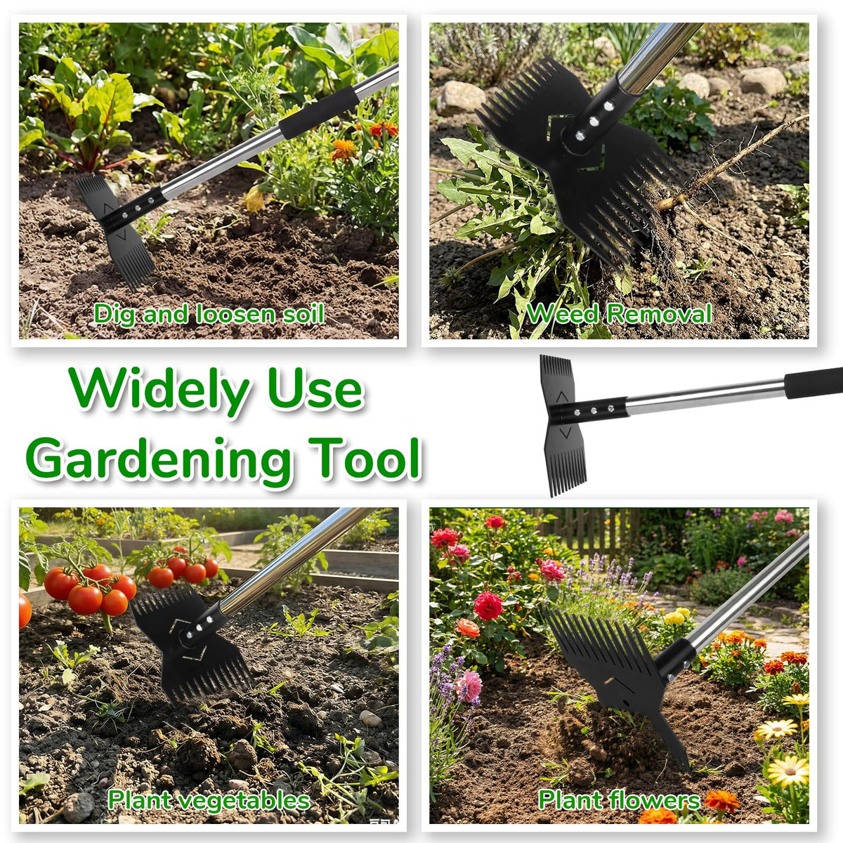 JRKJQBV weed tool with cast-steel heads for durability