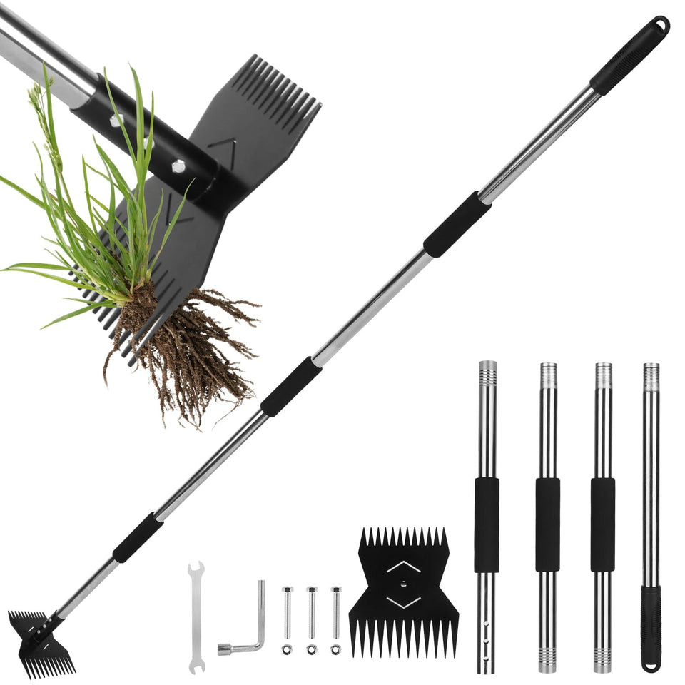 JRKJQBV garden weed tool dual-head design enables efficient weed removal