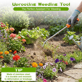 JRKJQBV weeding head tackles common garden weeds.