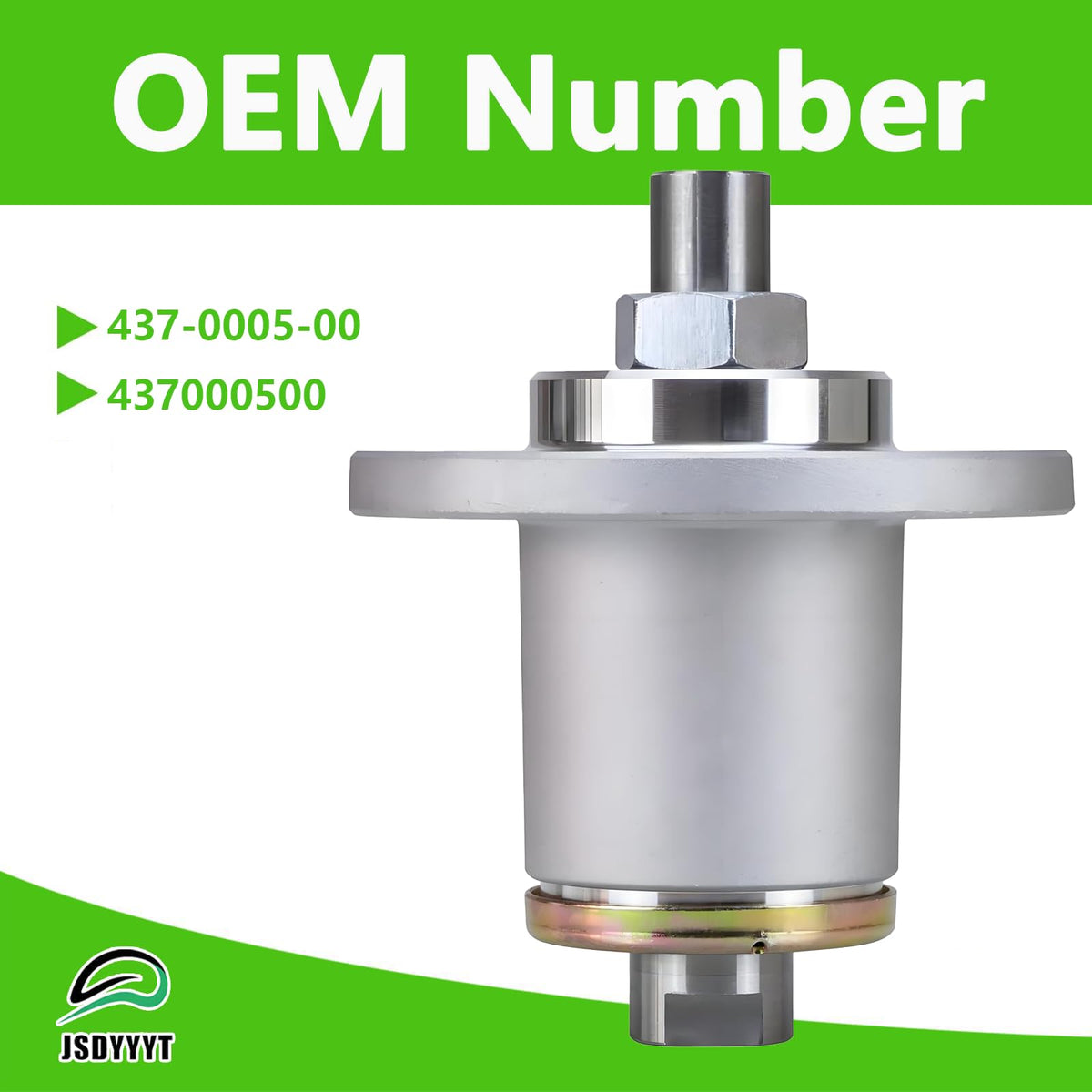 JSDYYYT spindle assembly for 54-inch Spartan deck supports precise cut performance.