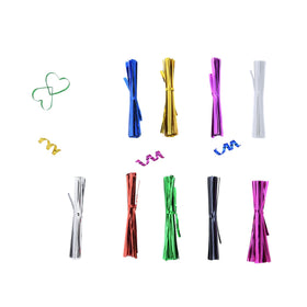 Jsehchya colorful twist ties aid office cord management and desk organization.