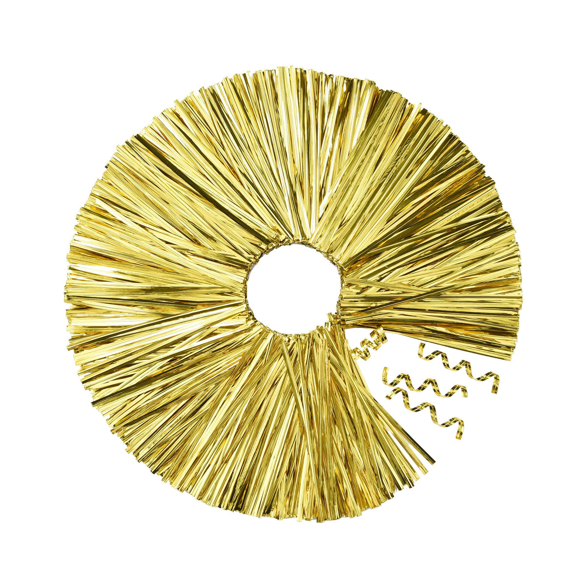 Jsehchya gold metallic twist ties securing bags for fresh storage