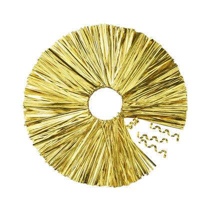 Jsehchya gold metallic twist ties securing bags for fresh storage
