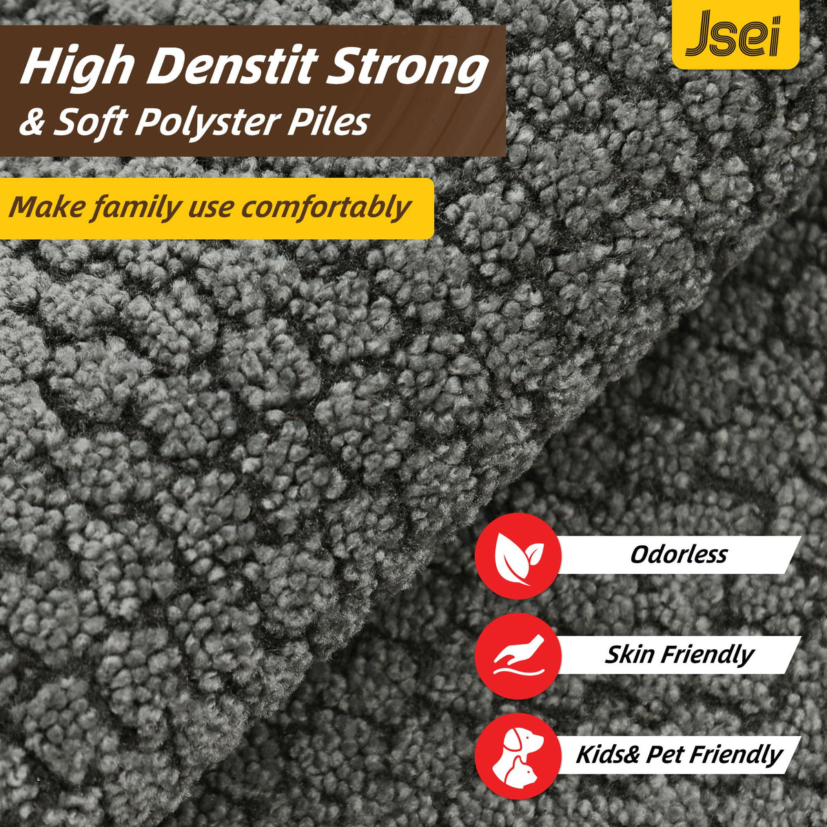 JSEI Dirt Trapper mat low-profile edge prevents door jams.
