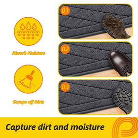 Close-up of weave on JSEI mat shows high-density fibers that resist stains.