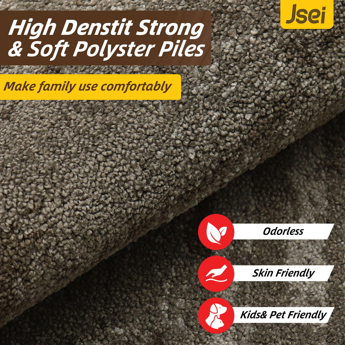 Easy-clean surface of the JSEI Dirt Trapper mat ready for broom or vacuum