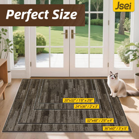 Non-slip backing of the JSEI Dirt Trapper door mat secured on a dry floor