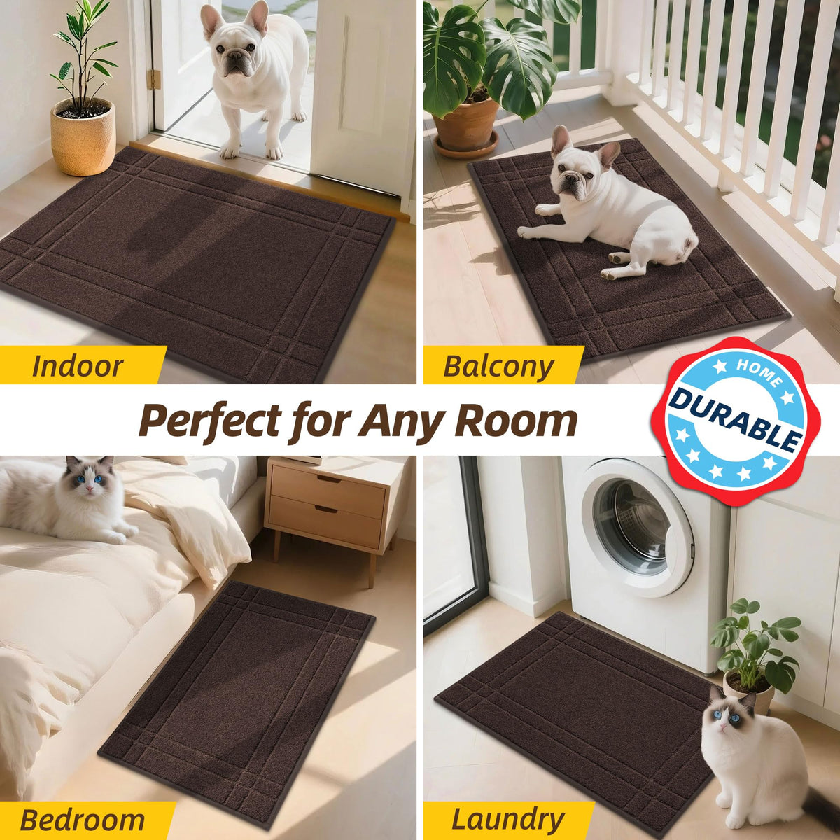 JSEI Indoor-use mat suitable for entryways and mudrooms.