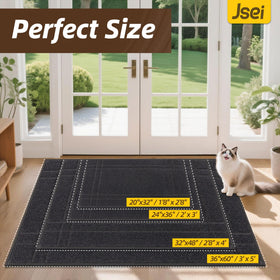 JSEI Entryway Doormat absorbent surface soaks moisture quickly to protect indoor floors