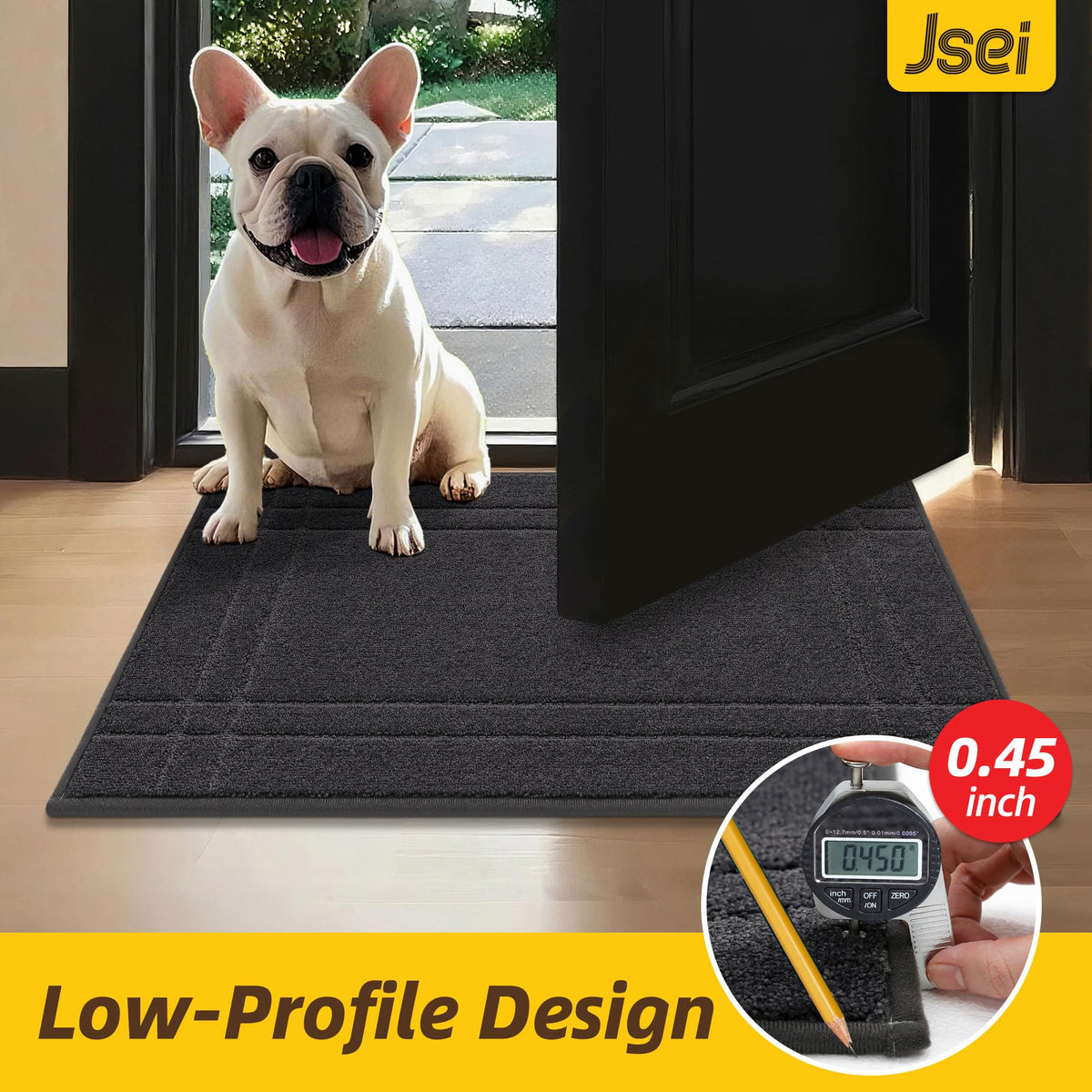 JSEI Entryway Doormat dog-friendly surface stays comfortable for paws