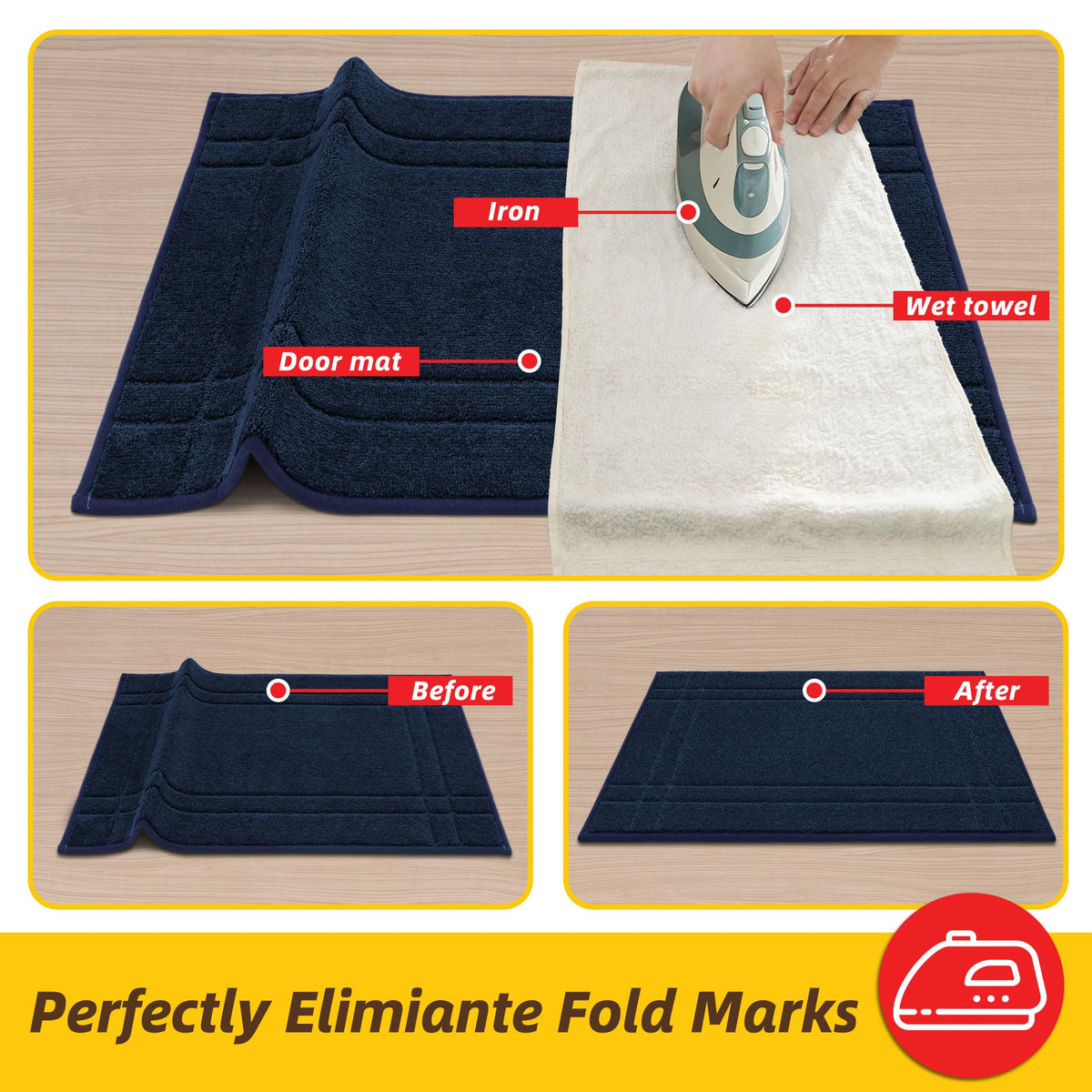JSEI entryway rugs doormat navy blue finish adds subtle style