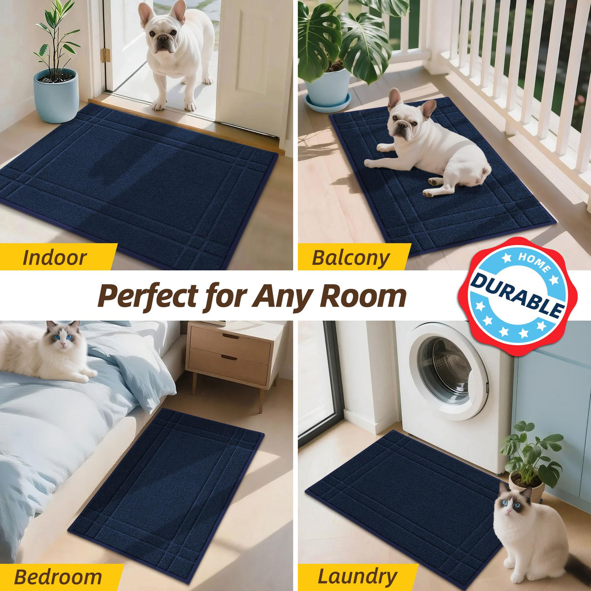 JSEI entryway rugs doormat dirt trap performance in wet weather