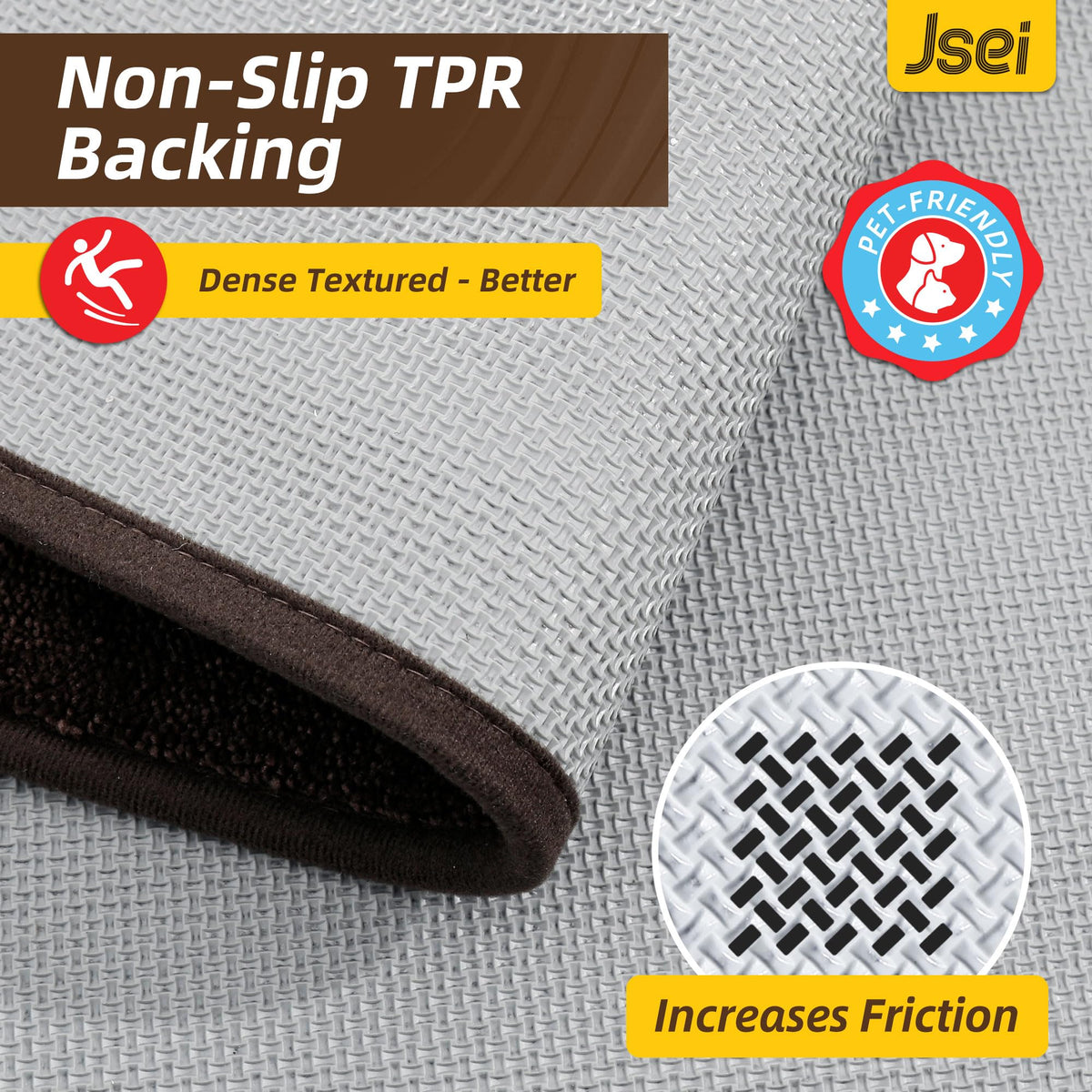 JSEI Low-profile mat fits under doors without sticking
