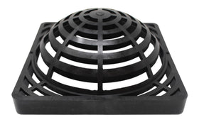 JSP Manufacturing 9-inch square dome atrium grate cover top view protects drainage from debris
