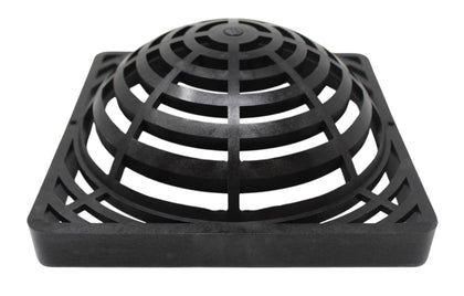 JSP Manufacturing 9-inch square dome atrium grate cover top view protects drainage from debris