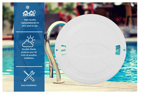 JSP Manufacturing lid features UV inhibitors for long-lasting outdoor pool performance.