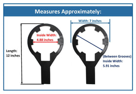 JSP Manufacturing wrench in hand showing secure grip during lid loosening