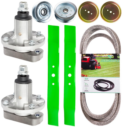 JSXDNWYJ 42-inch deck rebuild kit spindle close-up, John Deere compatibility