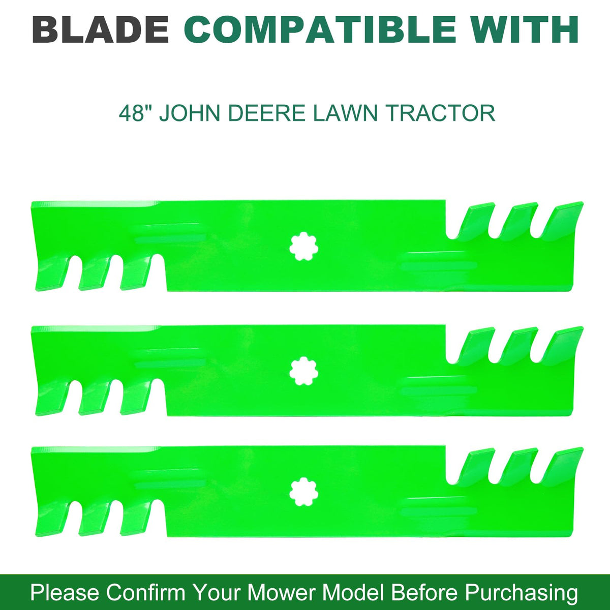 JSXDNWYJ 48-inch deck blade set for broad compatibility and performance