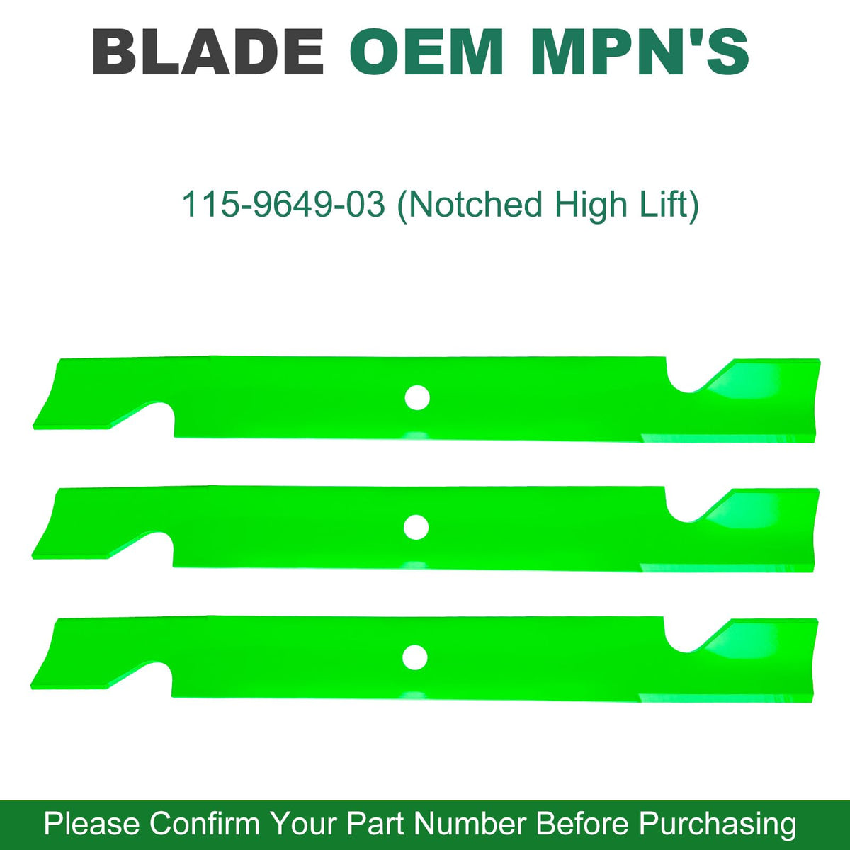 JSXDNWYJ 60-inch deck blade compatible with Toro Exmark and Titan models