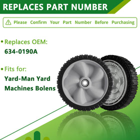 JSXDNWYJ 8in front-drive wheel for Craftsman units delivers steady front propulsion.