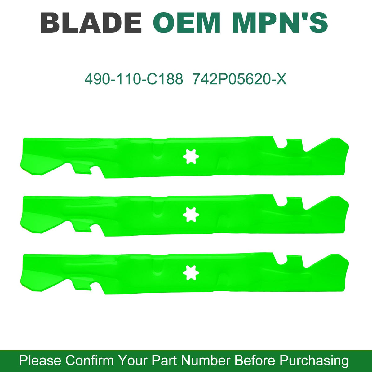 JSXDNWYJ blade length 20-9/16 inches with secure center hub