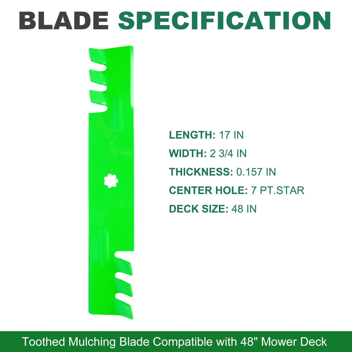 JSXDNWYJ blade teeth close-up showing durable construction for mulching