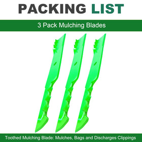 JSXDNWYJ 61-inch deck blades compatible with multiple mower lines.