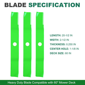 JSXDNWYJ blade fits ZD21 deck with OEM-style mounting