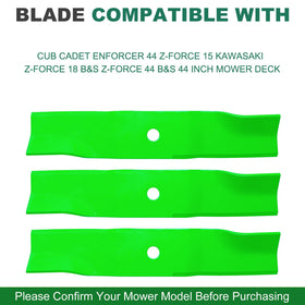 JSXDNWYJ high lift blade 3-pack for 44-inch decks