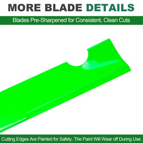 JSXDNWYJ high lift mower blades packaging with 3 pack contents