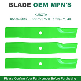 JSXDNWYJ Kubota K5575-34330 blade front view for precise mowing.