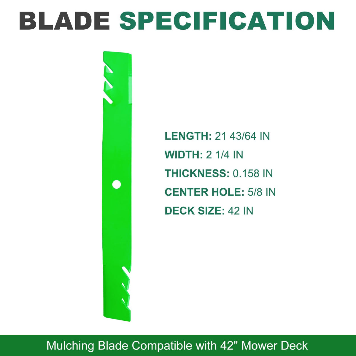 JSXDNWYJ mulching blade for Toro OEM 106-8744-03, reliable replacement.