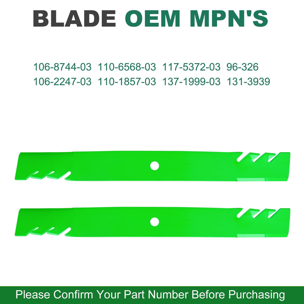 JSXDNWYJ mulching blade for Toro OEM 110-1857-03, consistent cut quality.
