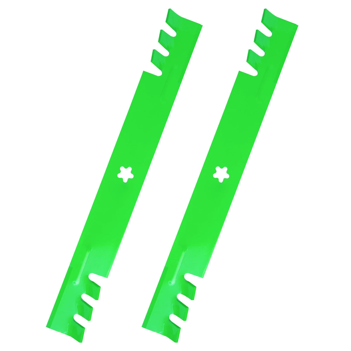 JSXDNWYJ mulching blades assembly for 42-inch deck improves cutting precision.