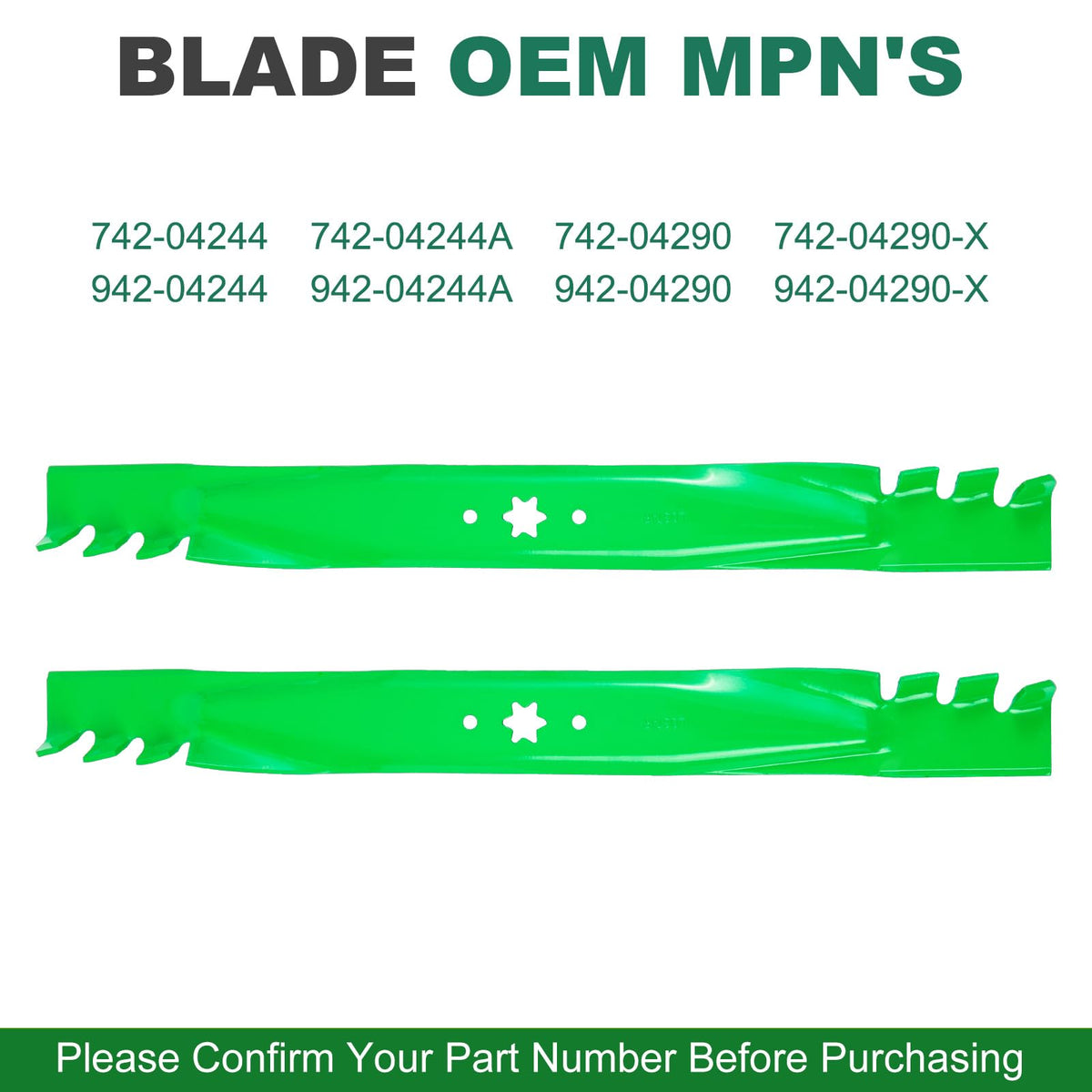 JSXDNWYJ mulching blades coated cutting edge visible on anti-rust finish