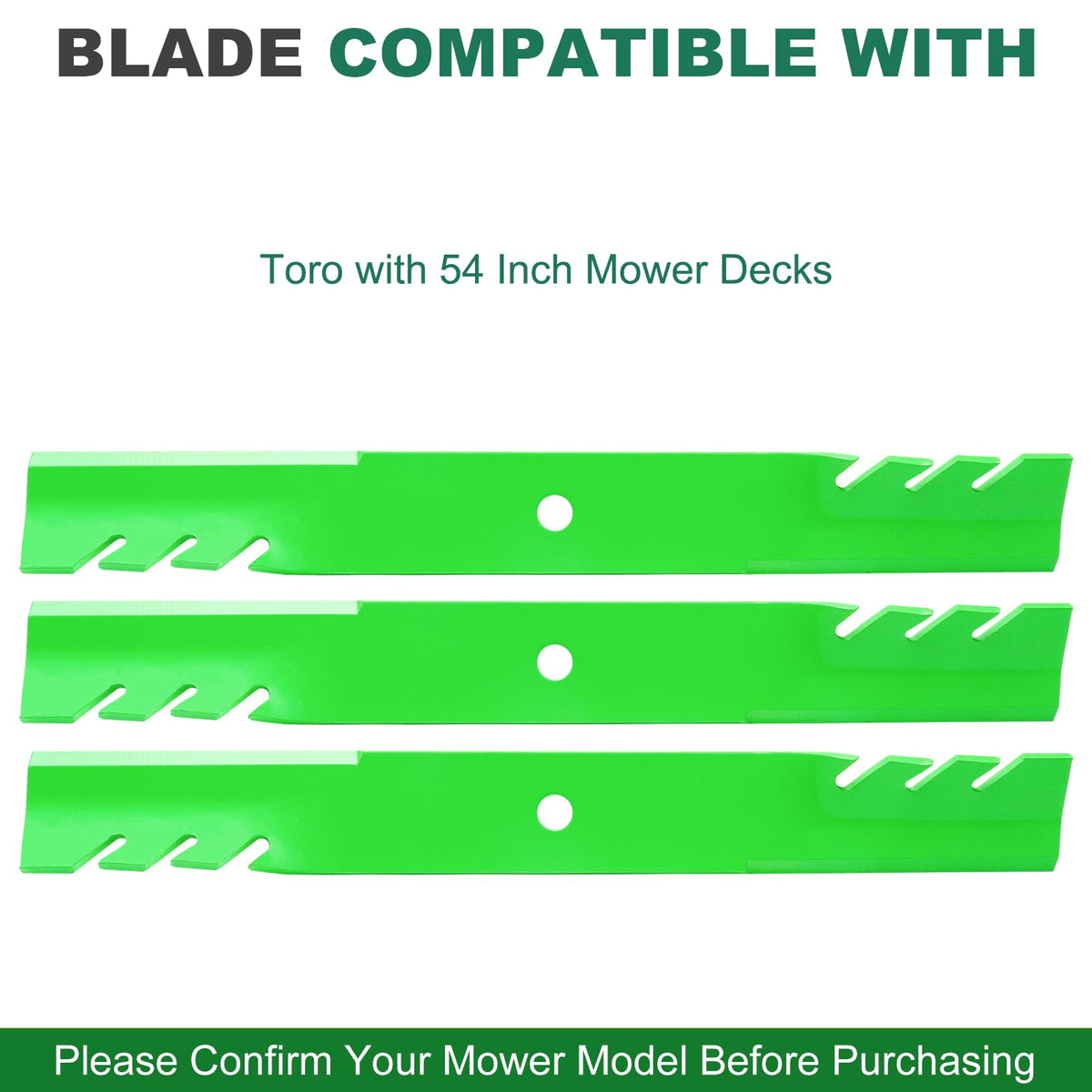 JSXDNWYJ mulching blades compatibility notes with Toro and Exmark platforms