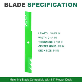 JSXDNWYJ mulching blades on Exmark 54-inch deck for efficient clippings