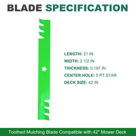 JSXDNWYJ mulching blades packaging shows two-pack value.
