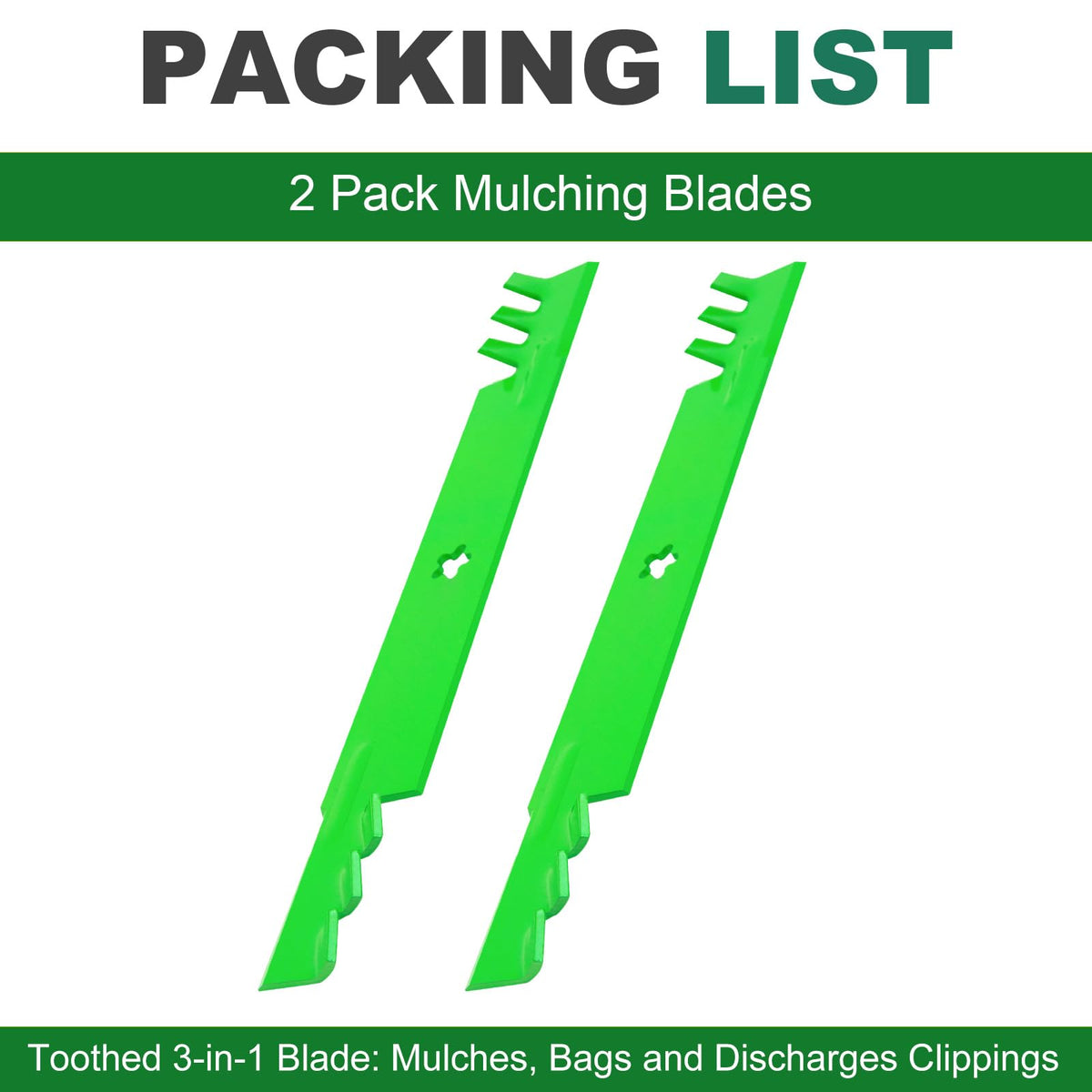 JSXDNWYJ mulching blades perform well on uneven terrain.