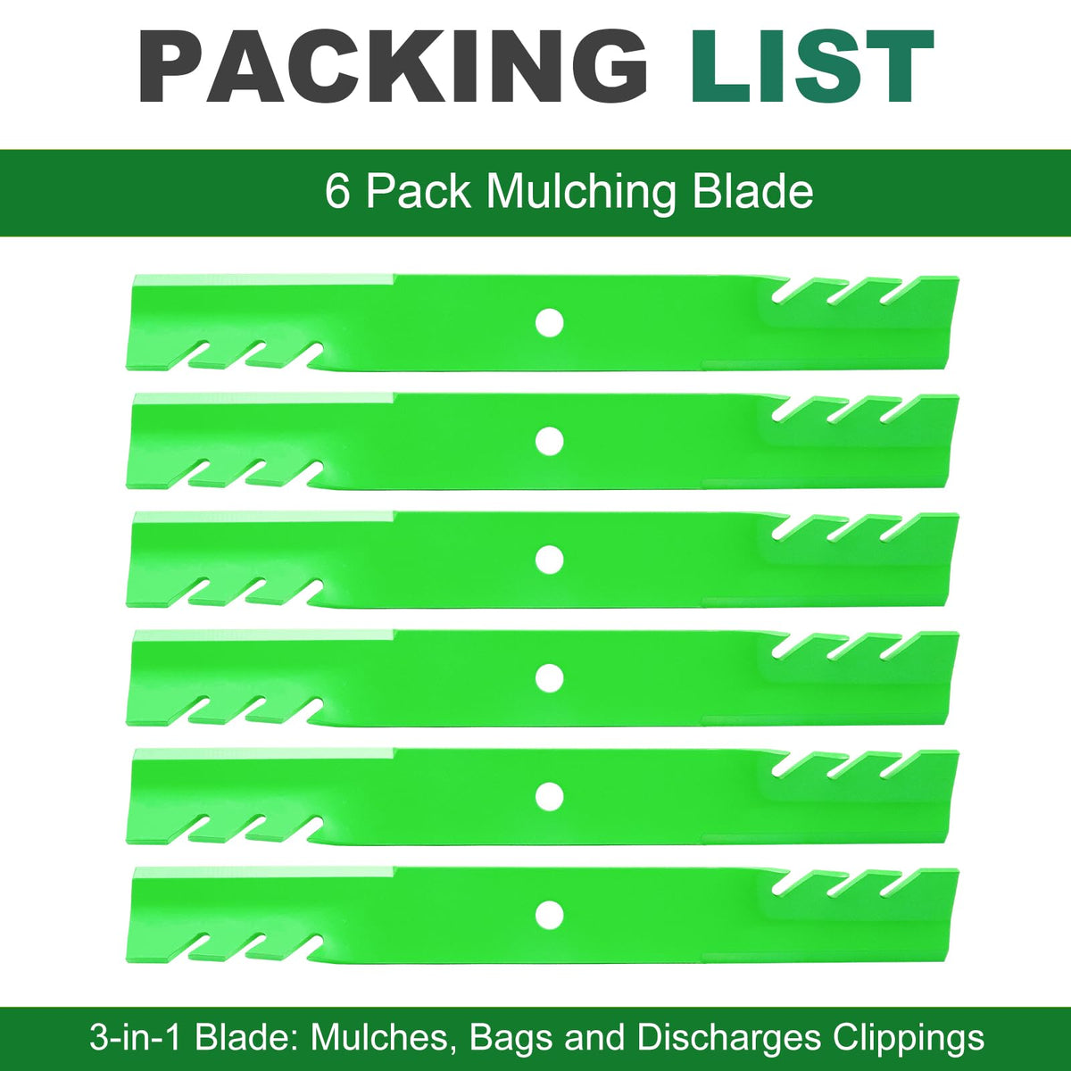 JSXDNWYJ mulching blades demonstrating balanced rotation and fit