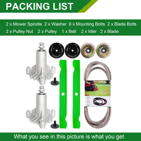 JSXDNWYJ packaging shows easy-install components for mower deck rebuild.