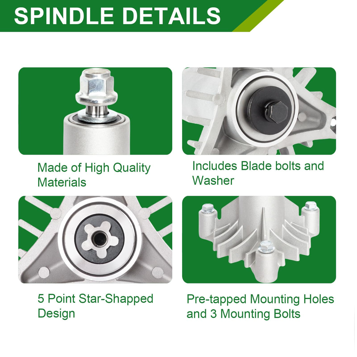JSXDNWYJ 2-pack spindle assemblies for multiple mowers