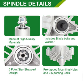 JSXDNWYJ 2-pack spindle assemblies for multiple mowers