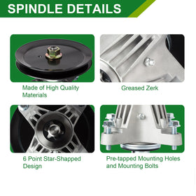 JSXDNWYJ spindle assembly on 46-inch mower deck, robust build